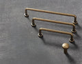 Antique bronze cabinet pull made of solid brass, vintage drawer handle for kitchen and wardrobe