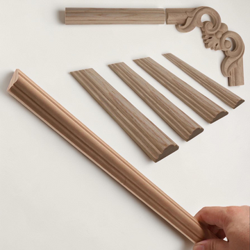 Classic Linear Wood Molding – Decorative Carved Edge Trim Bar