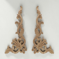 20x10cm classical acanthus leaf wood carved corner applique for cabinet decoration.