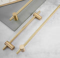Aurelio adjustable gold brass long cabinet handle

Modern luxury solid brass wardrobe handle

Extra long gold drawer pull adjustable