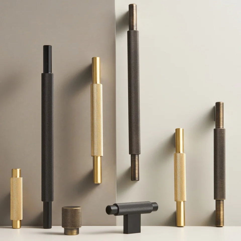 VALERIA | Solid Brass Knurled Textured Handles