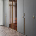 CURVA wave curved aluminium cabinet handles in matte black, space grey, brushed gold and silver