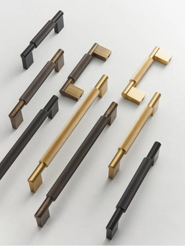 VALERIA | Solid Brass Knurled Textured Handles