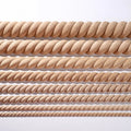 Unpainted twist carved wood onlay trim with nautical rope design for mirrors and furniture