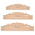 European floral carved rubber wood furniture skirt applique unpainted