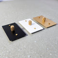 “Aged brass knurled rotary 0–10V signal dimmer switch – retro brass wall plate”