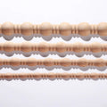 Semicircle double gourd carved wood applique molding for furniture edges and mirror trim