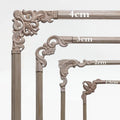 European floral carved wood corner applique made from natural wood for wall and furniture decoration