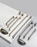 Nordic vintage long cabinet handle in antique silver aluminum alloy