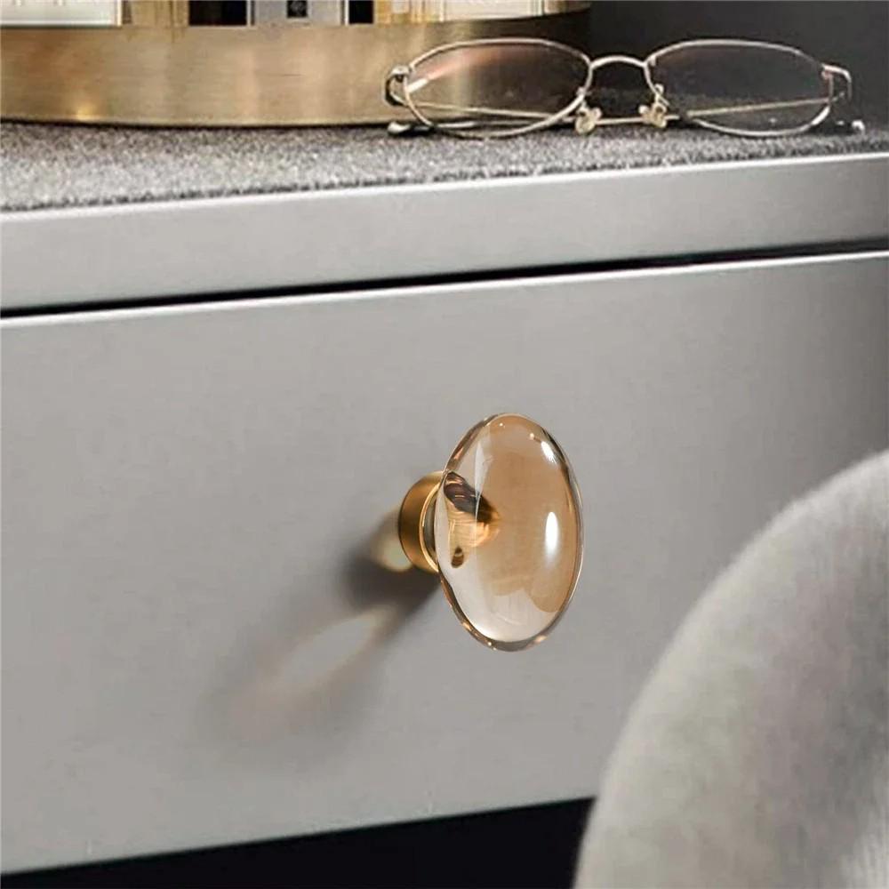AVELINE Champagne Crystal Cabinet Knob