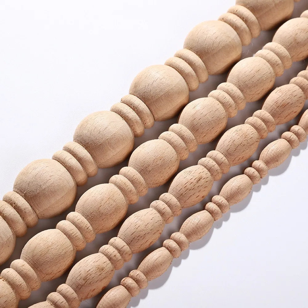 Semicircle Double Gourd lines,Unpainted Carved Line Bars for Edges Frames Mirror, Onlay wood carving lines,Wood Molding for Wall Mirror Trim