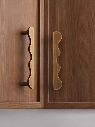 Brass Wave Cabinet Handles