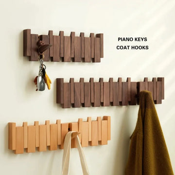 piano coat rack, piano key coat rack, wall mounted coat rack, wooden coat rack, 
magnetic coat hooks, folding coat rack, beech coat rack, walnut coat rack, 
entryway coat rack, hallway hook rack, wall hooks wood, retractable coat hooks, 
FSC wood coat rack, flip down hooks, mudroom hooks, coat hooks for wall, 
wooden wall hooks, space saving coat rack, piano hook rack, wall mounted hooks