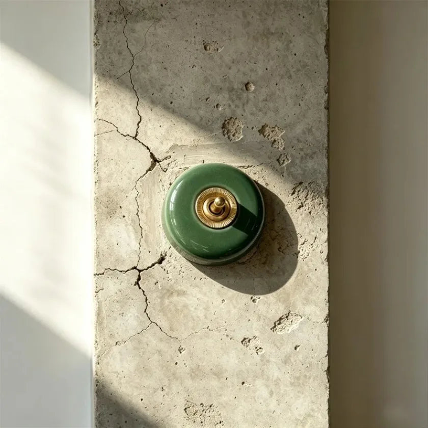 CIRCUIT — Vintage Porcelain & Brass Switch Knobs