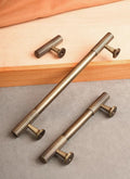 Bronex antique bronze knurled brass cabinet handle

Solid brass T-bar drawer pull antique finish

Knurled brass cabinet knob kitchen hardware