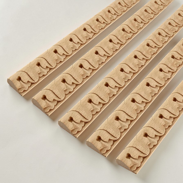 Decorative wood carved line bars for mirror frames and wall edge trim.