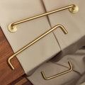Minimalist long brass furniture handle in gold finish, Nordic wardrobe pull, solid brass kitchen cabinet hardware