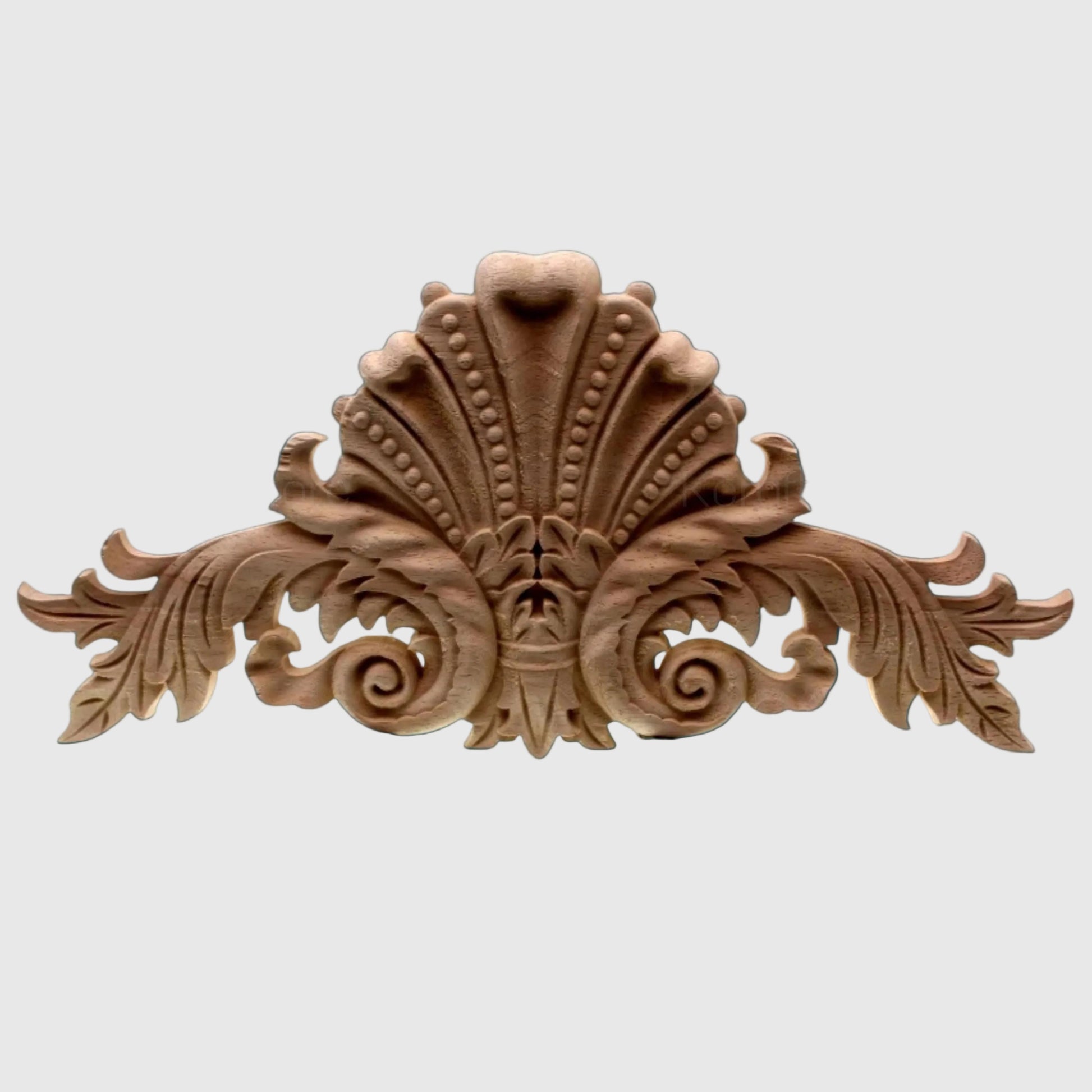 Decorative Wood Appliques Furniture Decor,Long Vintage wood carving corner applique decorations, Unpainted Wood Carved Applique Onlay