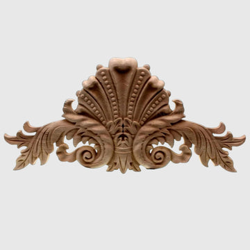 Decorative Wood Appliques Furniture Decor,Long Vintage wood carving corner applique decorations, Unpainted Wood Carved Applique Onlay