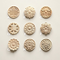 Round Oval Rosettes,Vintage Floral Woodcarving, Flower Wood Carving Natural Wood Appliques,Round Rosette Onlay,Walls, Doors, Cabinet