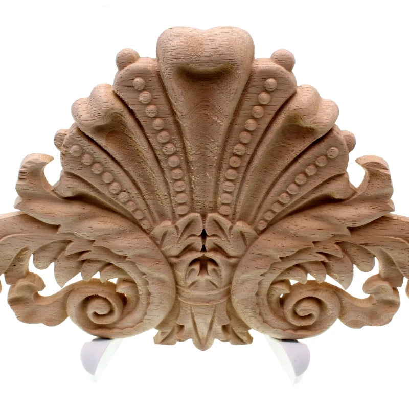 Antique floral carved wood applique decorative furniture molding