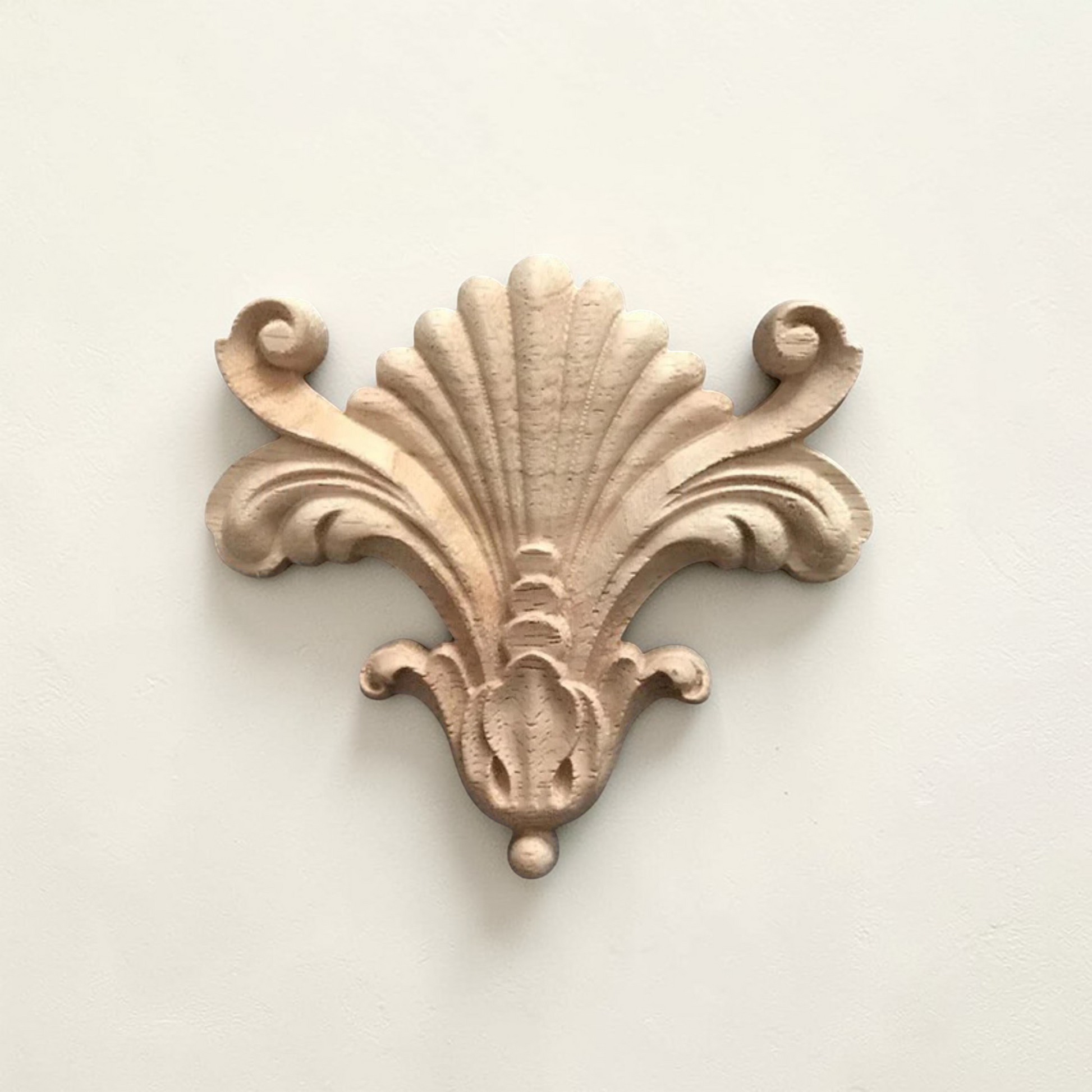Natural Floral Wood Carved Wooden Figurines Crafts Corner Appliques Frame Wall decor Door Furniture Woodcarving sculpture