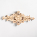 1-4 Pcs 20x10cm Applique wood carving decal, unpainted flower wood carving , carved wood decor for furniture