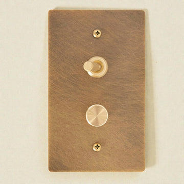 BRASİVA Retro Aged Brass Toggle & Dimmer Switch