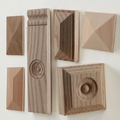 Rectangle Retro molding wood applique, Flower Wood Carving Natural Wood Appliques, Unpainted Square Wood Applique Onlay,Furniture Carving