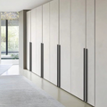 Matte black and brushed gold rectangular LONG  cabinet handle modern furniture pull
