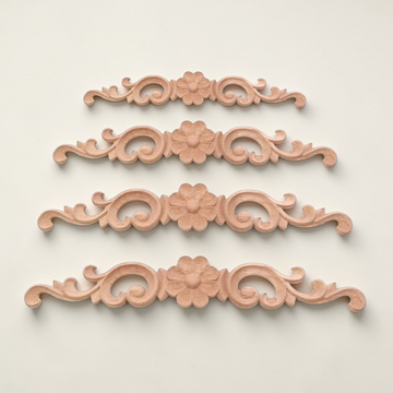 Long Vintage Wood Carved Applique – Decorative Door & Bed Onlay