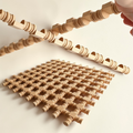 Interlocking wooden wall panel trim and carved line bar for seamless architectural decoration.
