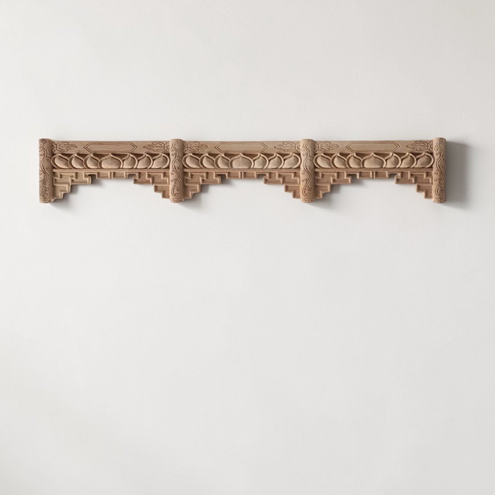 Scalloped Wood Trim Molding,Long Scalloped Trim, Unpainted Carved Line Bars for Edges Frames Mirror,Wooden Scallop Trim,Scallop Trim for DIY