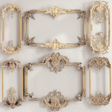 Wood Wall Moulding , Wall Trim Kit, Wall Moulding Package, Wall paneling kit, Wood Applique Background, Onlays Mouldings Home Decor