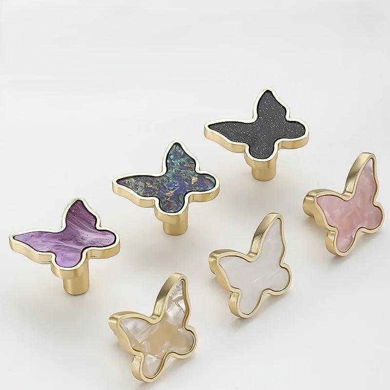 Butterfly-Shaped Knobs | Cabinet | Drawer Handles | Kitchen & Furniture Pulls | Leaf-Shaped | Furniture Decor | Kitchen Cabinet Handle