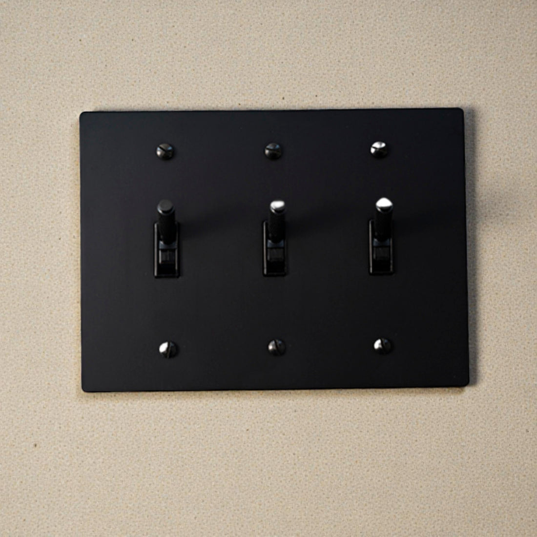 BRASİVA Black Brass Retro Toggle & Dimmer Switch Panel