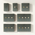 Aged bronze brass toggle and dimmer switch panel – solid brass retro wall plate”
