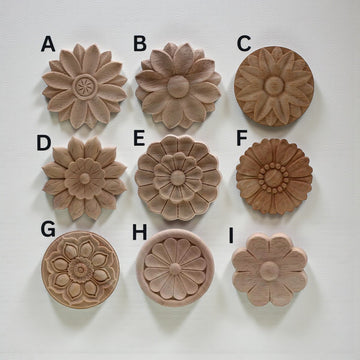Rosetta Round Wood Applique