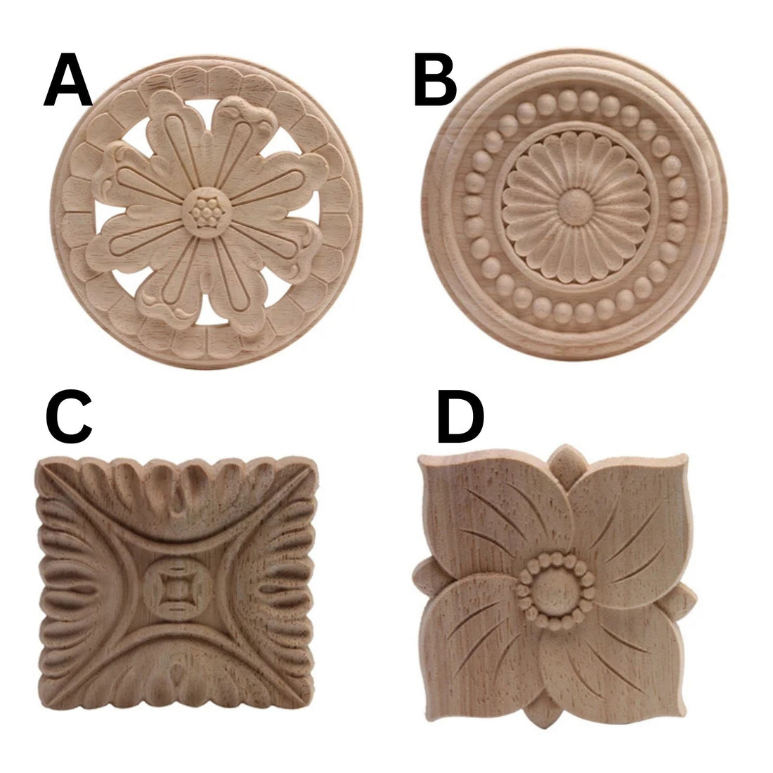 Round Wood Applique Onlay