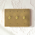 Solid brass dimmer switch with vintage finish