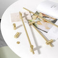 Aurelio adjustable gold brass long cabinet handle

Modern luxury solid brass wardrobe handle

Extra long gold drawer pull adjustable
