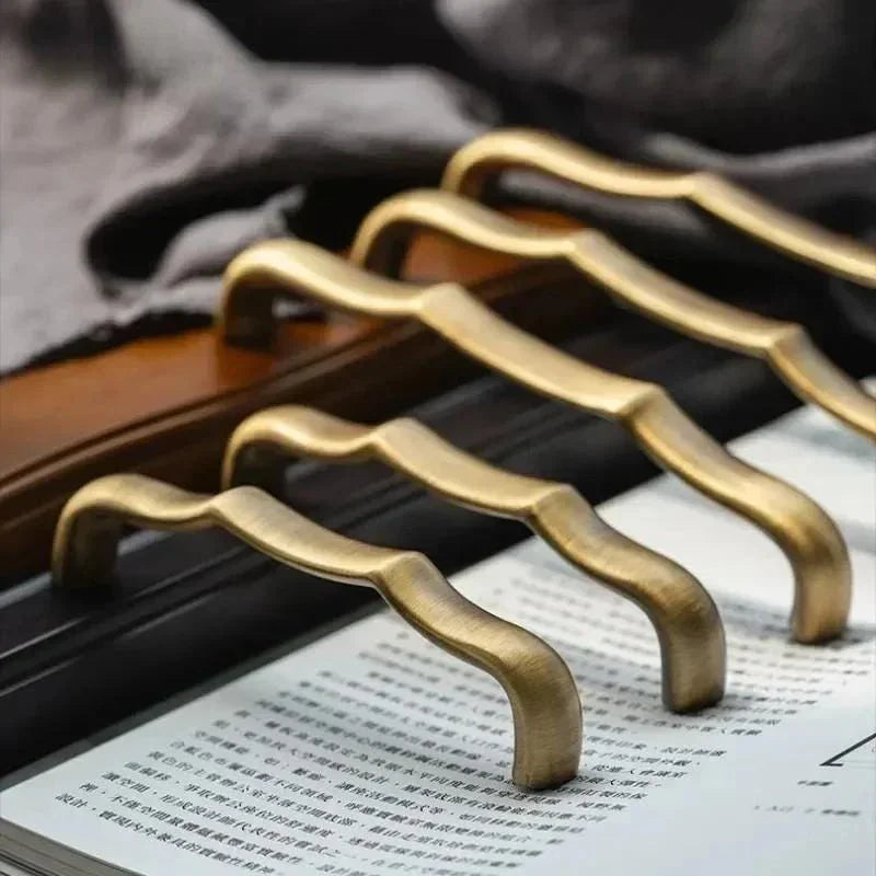 Antique bronze solid brass cabinet handle for kitchen cabinets