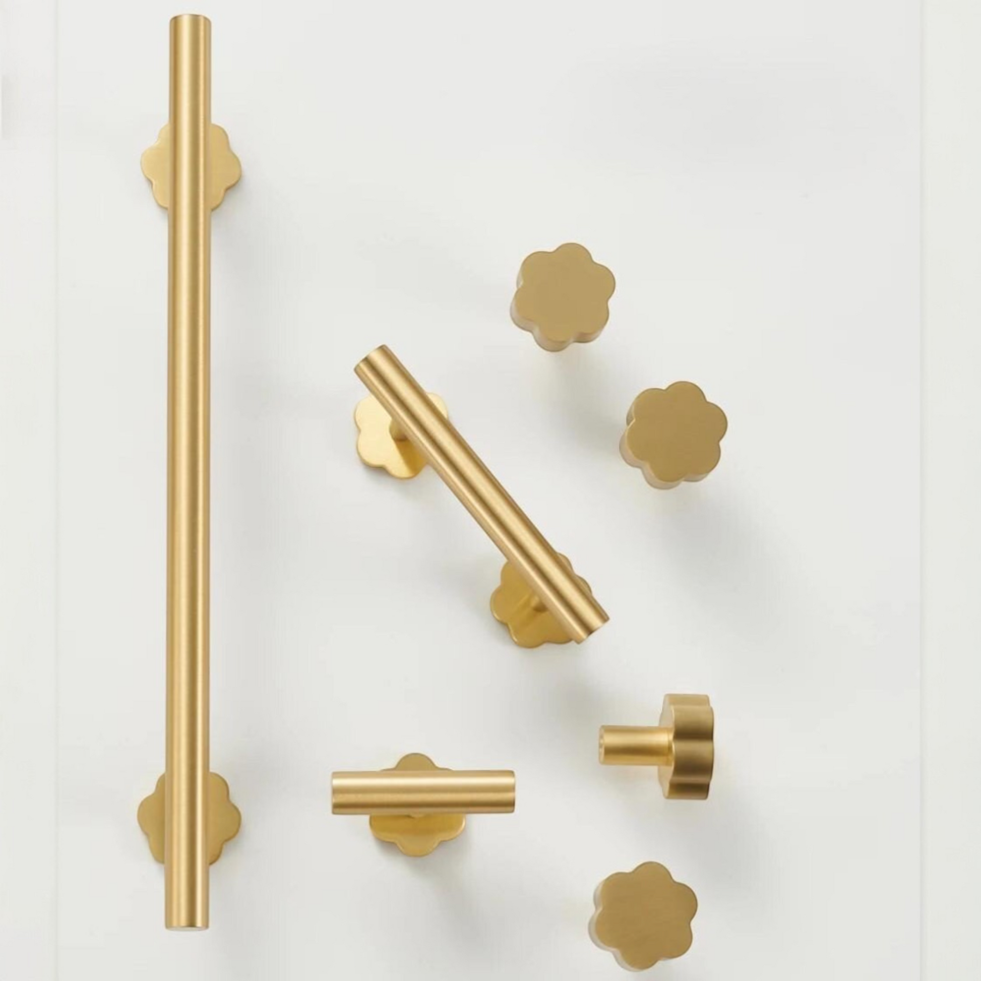 Solid brass long T-bar cabinet handle modern wardrobe drawer pull