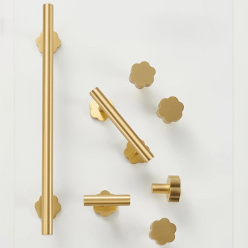 Solid brass long T-bar cabinet handle modern wardrobe drawer pull