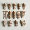 oman style floral wood carved corbel for architectural wall and cabinet decoration.