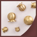 Solid brass ball knob in gold finish, round sphere drawer knob for cabinet and dresser