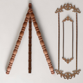 rnate wood carved line bars for decorative mirror framing and wall edge trim.