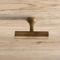 Bronex antique bronze knurled brass cabinet handle

Solid brass T-bar drawer pull antique finish

Knurled brass cabinet knob kitchen hardware