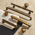 Antique Brass Cabinet Handles | Retro Wardrobe Pulls & Cupboard Knobs | Stylish Kitchen Furniture Hardware - modern Furniture Hardware