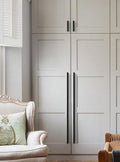 Extra long L-shaped cabinet handle for wardrobe and kitchen doors